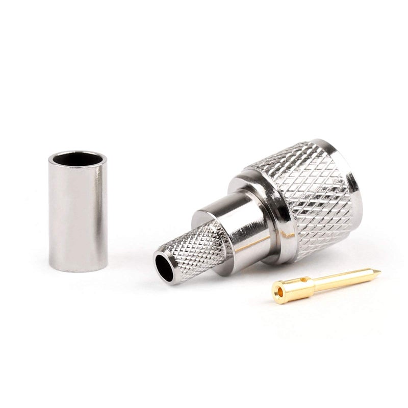 Areyourshop 10Pcs Mini-UHF Male Crimps Connector for RG-58/U Cable Motorola Antenna - Image 3